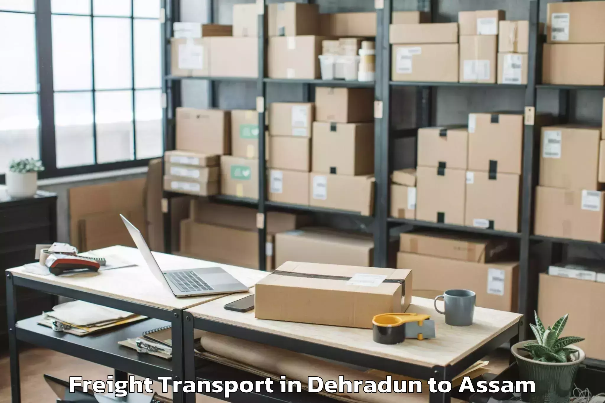 Easy Dehradun to Kaliabor Freight Transport Booking